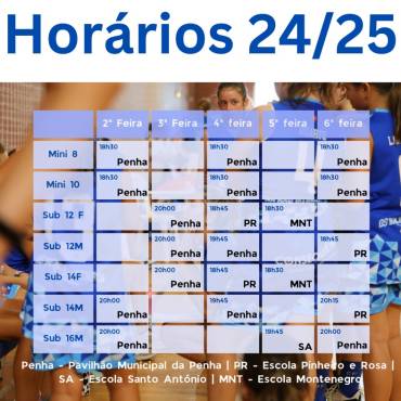 Basquetebol – Horário – 2024/2025